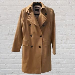 Club Monaco Camel wool double breasted coat